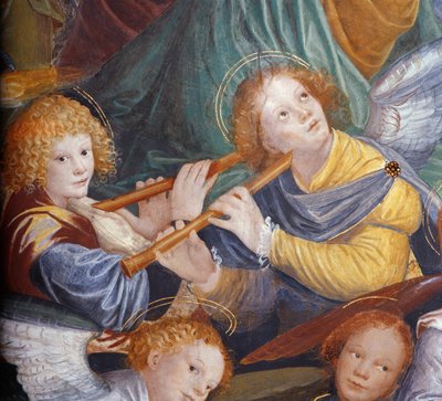 The Concert of Angels (detail) by Gaudenzio Ferrari